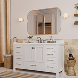 Caroline Avenue 60" Single Vanity Cabinet with Sink and Cultured Marble Top