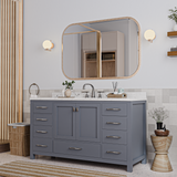Caroline Avenue 60" Single Vanity Cabinet with Sink and Cultured Marble Top