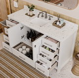 Caroline Avenue 60" Single Vanity Cabinet with Sink and Cultured Marble Top