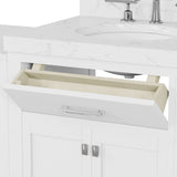 Caroline Parkway 93" Double Bathroom Vanity Cabinet with Sink and Cultured Marble Top