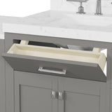 Caroline Parkway 93" Double Bathroom Vanity Cabinet with Sink and Cultured Marble Top