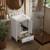 Caroline Avenue 24" Freestanding Single Vanity with Sink and Cultured Marble Top