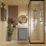 Caroline Avenue 24" Freestanding Single Vanity with Sink and Cultured Marble Top
