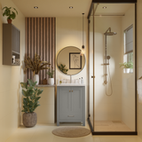 Caroline Avenue 24" Single Bathroom Vanity Cabinet with Sink and Cultured Marble Top