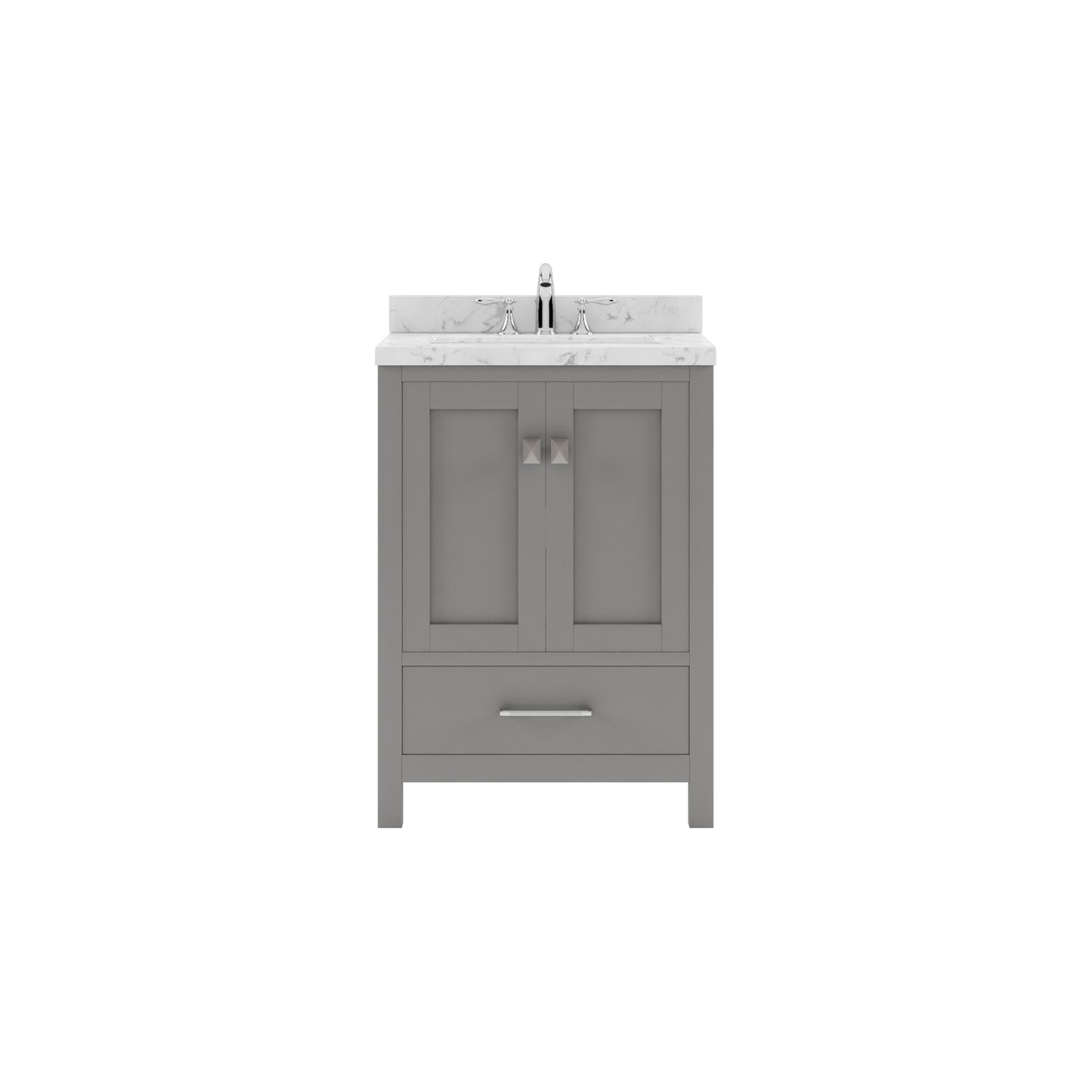 Caroline Avenue 24" Single Vanity Cabinet with Sink and Cultured Marble Top