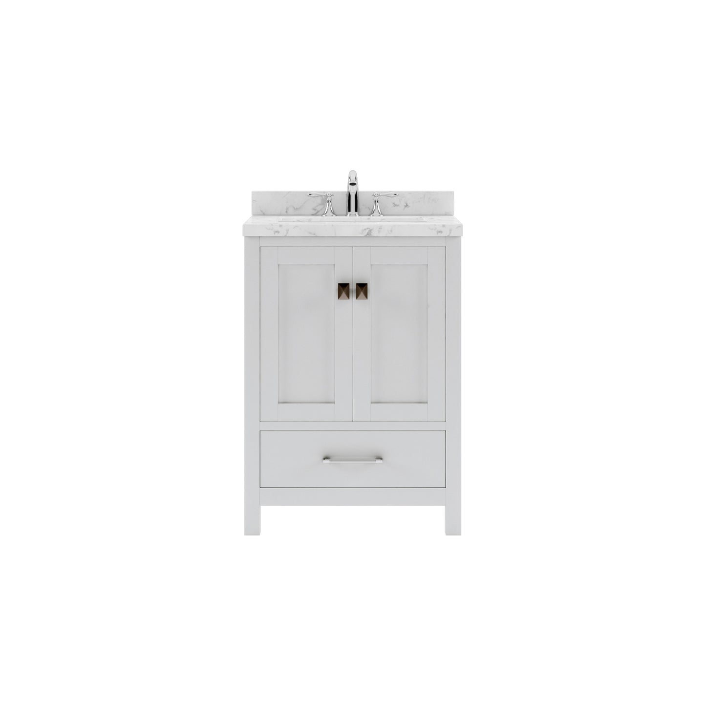 Caroline Avenue 24" Single Vanity Cabinet with Sink and Cultured Marble Top