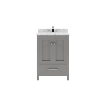 Caroline Avenue 24" Single Vanity Cabinet with Sink and Cultured Marble Top