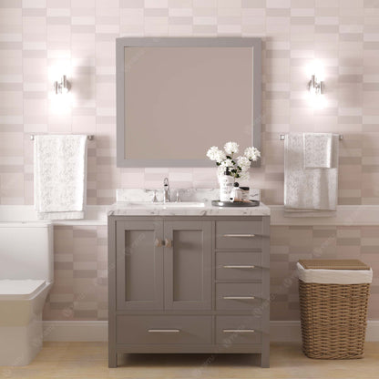 Caroline Avenue 36" Single Vanity Cabinet with Sink and Cultured Marble Top