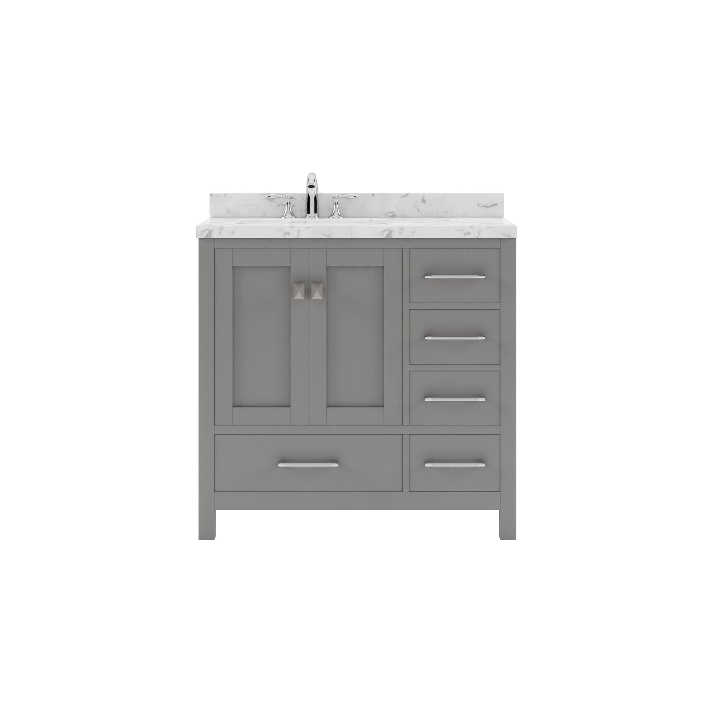 Caroline Avenue 36" Single Vanity Cabinet with Sink and Cultured Marble Top