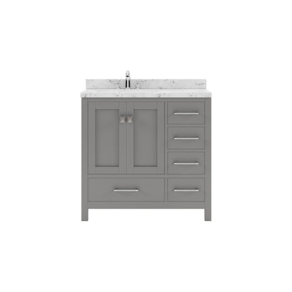 Caroline Avenue 36" Single Vanity Cabinet with Sink and Cultured Marble Top