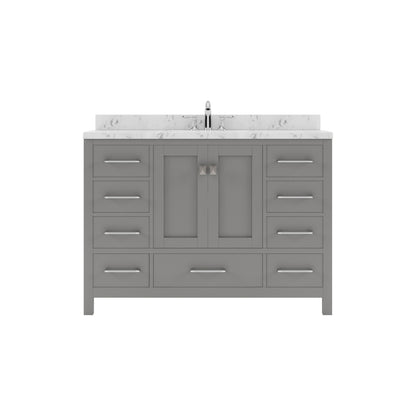 Caroline Avenue 48" Single Vanity Cabinet with Sink and Cultured Marble Top