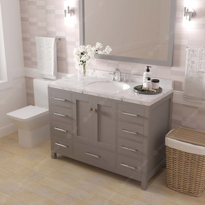 Caroline Avenue 48" Single Vanity Cabinet with Sink and Cultured Marble Top