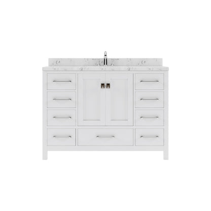 Caroline Avenue 48" Single Vanity Cabinet with Sink and Cultured Marble Top