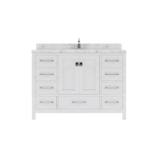 Caroline Avenue 48" Single Vanity Cabinet with Sink and Cultured Marble Top