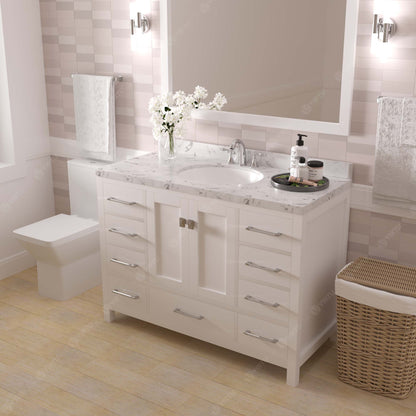 Caroline Avenue 48" Single Vanity Cabinet with Sink and Cultured Marble Top