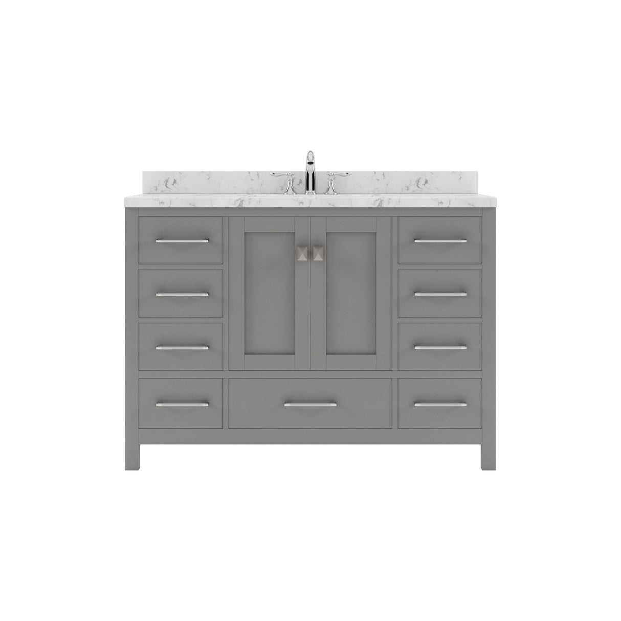 Caroline Avenue 48" Single Bathroom Vanity Cabinet with Sink and Cultured Marble Top