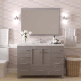 Caroline Avenue 48" Single Bathroom Vanity Cabinet with Sink and Cultured Marble Top