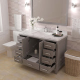 Caroline Avenue 48" Single Bathroom Vanity Cabinet with Sink and Cultured Marble Top