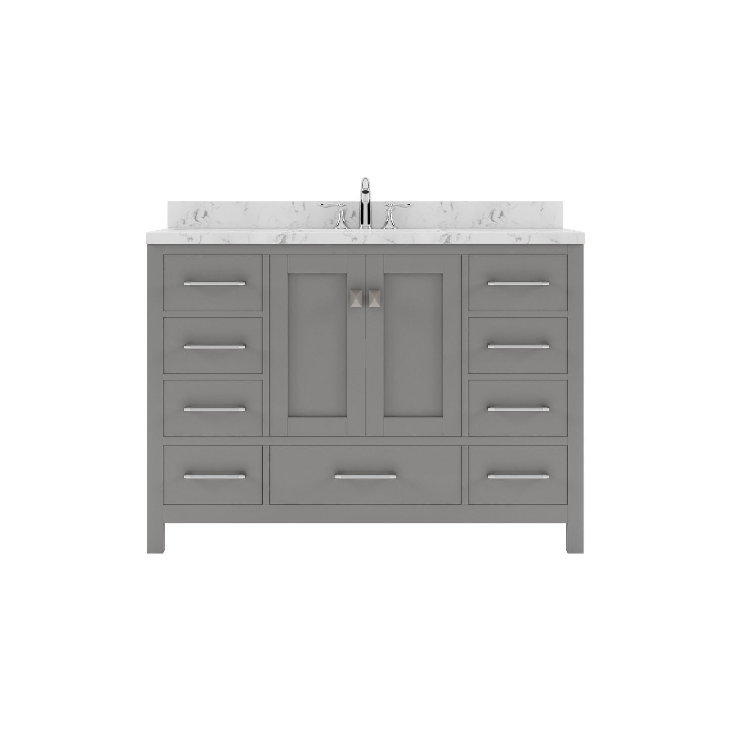 Caroline Avenue 48" Single Vanity Cabinet with Sink and Cultured Marble Top