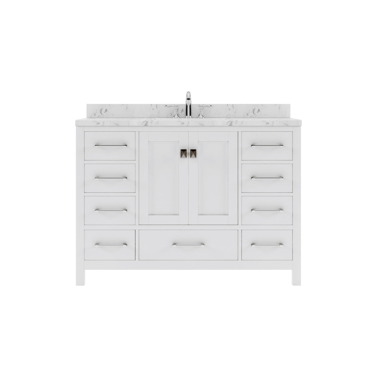 Caroline Avenue 48" Single Bathroom Vanity Cabinet with Sink and Cultured Marble Top