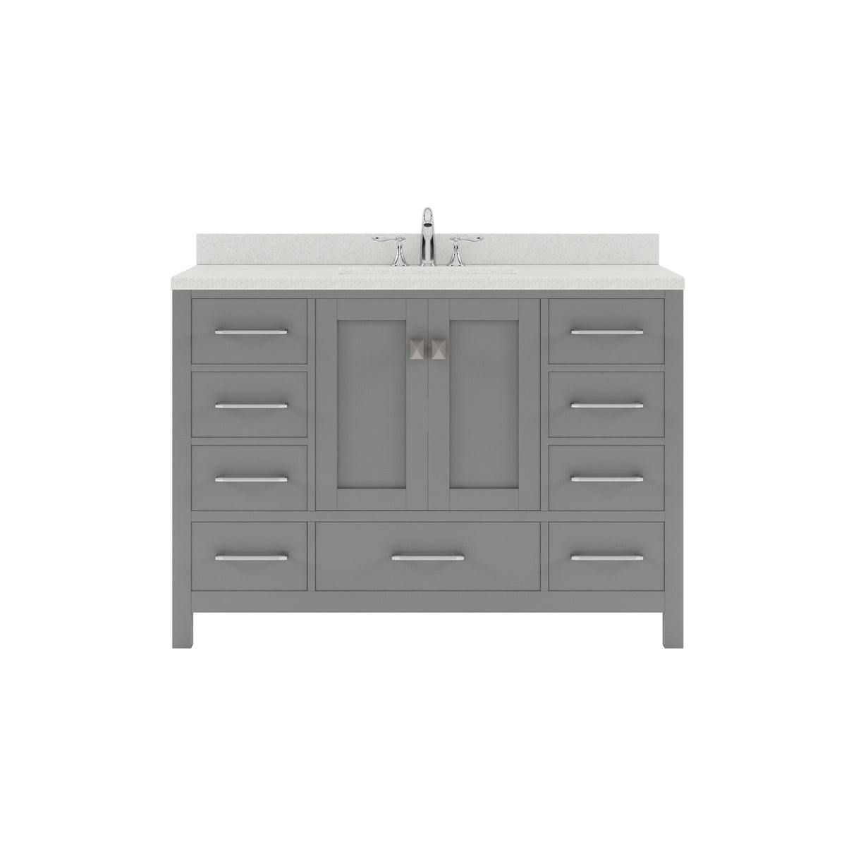 Caroline Avenue 48" Single Bathroom Vanity Cabinet with Sink and Cultured Marble Top