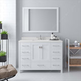 Caroline Avenue 48" Single Bathroom Vanity Cabinet with Sink and Cultured Marble Top