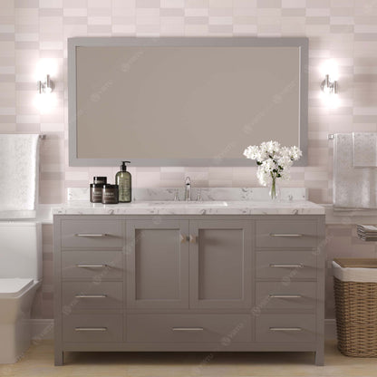 Caroline Avenue 60" Single Vanity Cabinet with Sink and Cultured Marble Top