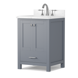 Caroline Avenue 24" Freestanding Single Vanity with Sink and Cultured Marble Top