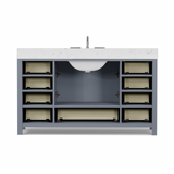 Caroline Avenue 60" Single Vanity Cabinet with Sink and Cultured Marble Top