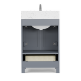 Caroline Avenue 24" Freestanding Single Vanity with Sink and Cultured Marble Top