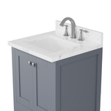 Caroline Avenue 24" Freestanding Single Vanity with Sink and Cultured Marble Top