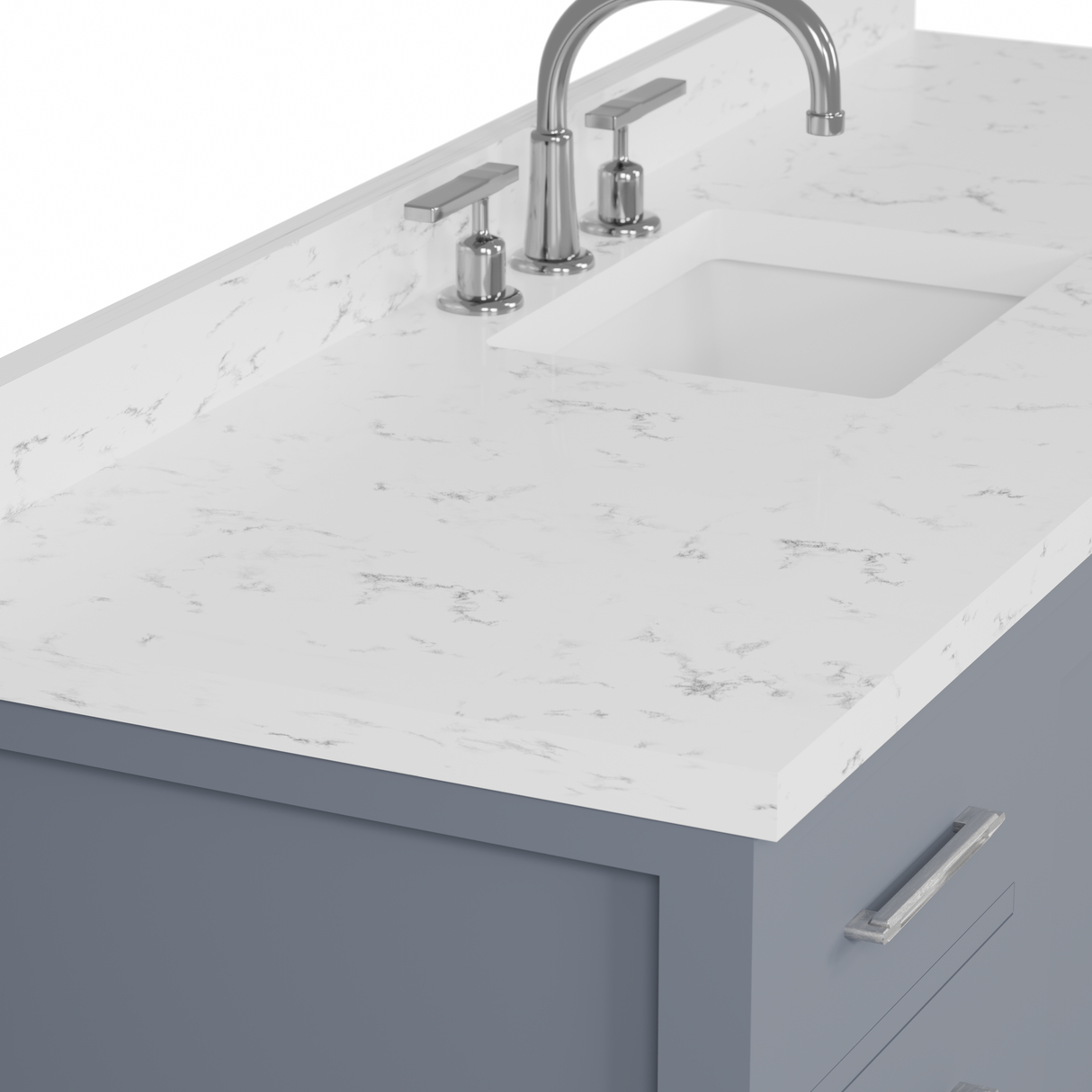 Caroline Avenue 60" Single Vanity Cabinet with Sink and Cultured Marble Top