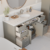 round single sink vanity