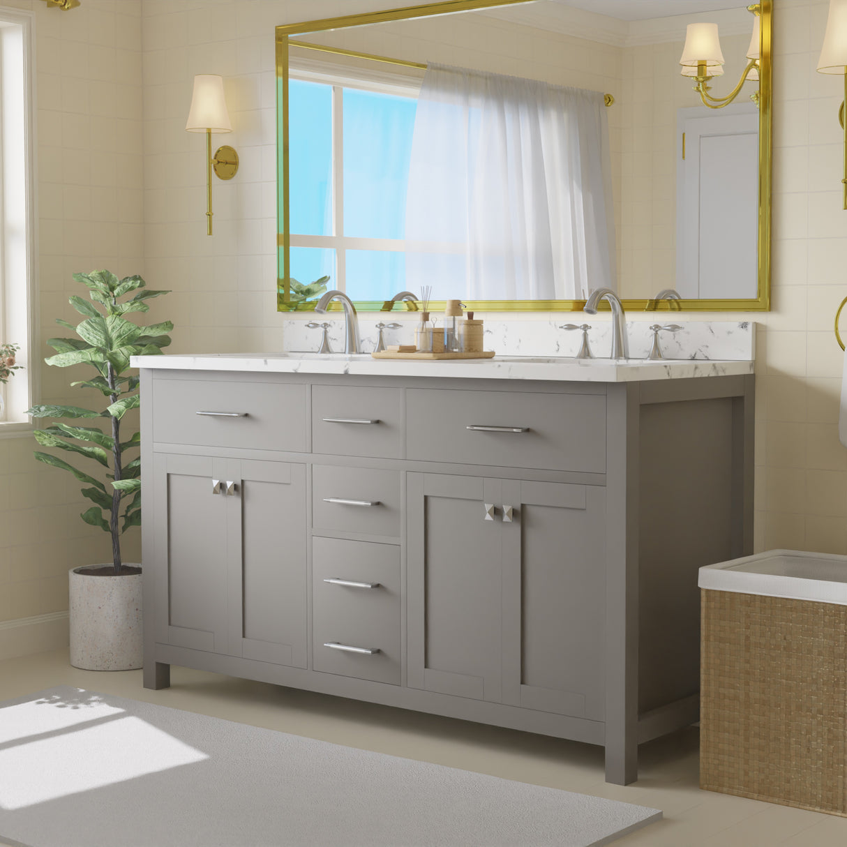 grey bath vanity