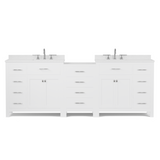 Caroline Parkway 93" Dual Bathroom Vanity Sink with White Quartz Top