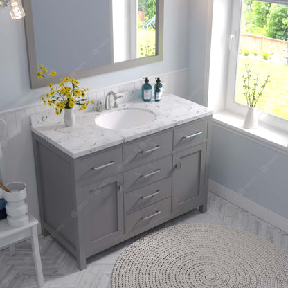 Caroline 48" Single Vanity Cabinet with Sink and Cultured Marble Top