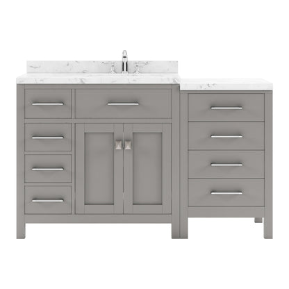 Caroline Parkway 57" Left Single Vanity Cabinet with Sink and Cultured Marble Top