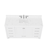 Caroline Avenue 60" Single Vanity Cabinet with Sink and Cultured Marble Top