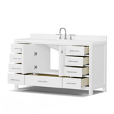 Caroline Avenue 60" Single Vanity Cabinet with Sink and Cultured Marble Top