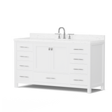 Caroline Avenue 60" Single Vanity Cabinet with Sink and Cultured Marble Top