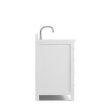 Caroline Avenue 60" Single Vanity Cabinet with Sink and Cultured Marble Top