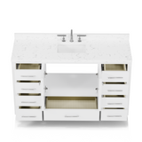 Caroline Avenue 60" Single Vanity Cabinet with Sink and Cultured Marble Top
