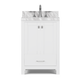 Caroline Avenue 24" Single Vanity Cabinet with Sink and Carrara Marble Top