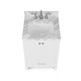 Caroline Avenue 24" Single Vanity Cabinet with Sink and Carrara Marble Top