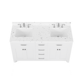 Caroline 60" Double Vanity with Sink and Cultured Marble Top