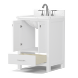 Caroline Avenue 24" Freestanding Single Vanity with Sink and Cultured Marble Top