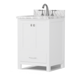 Caroline Avenue 24" Single Vanity Cabinet with Sink and Carrara Marble Top