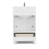 Caroline Avenue 24" Freestanding Single Vanity with Sink and Cultured Marble Top