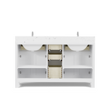 Caroline 60" Double Bathroom Vanity with Sink and Cultured Marble Top