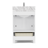 Caroline Avenue 24" Single Vanity Cabinet with Sink and Carrara Marble Top